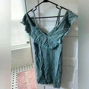 light sage green off the shoulder sundress size small